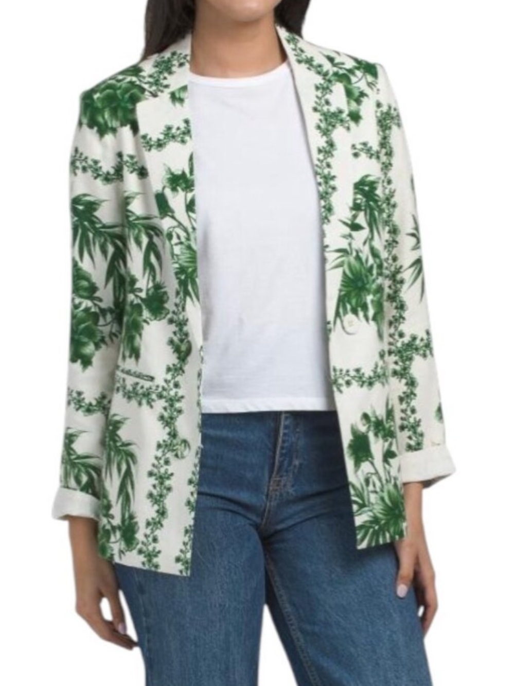 TAHARI Linen Blend Blazer